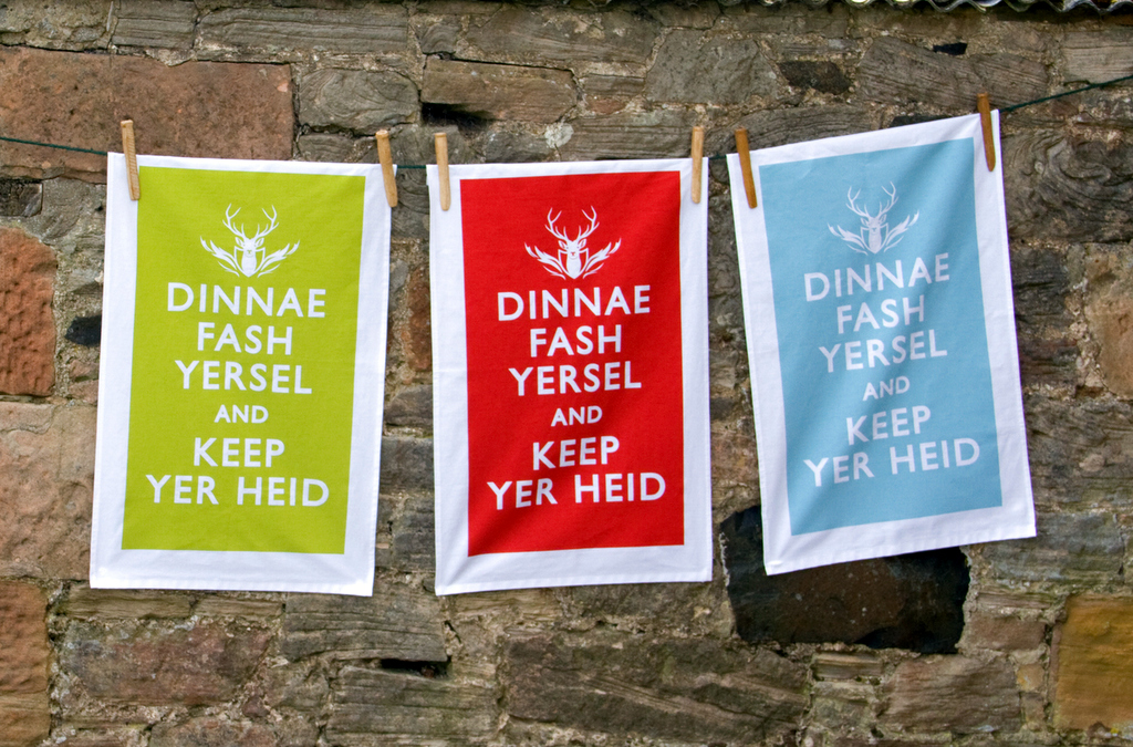 Dinnae fash tea towels (Keep Calm)